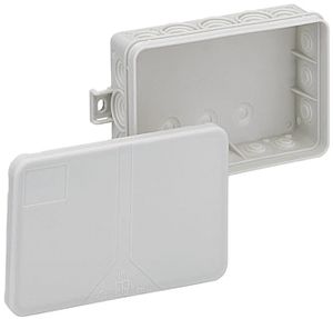 Boîte dérivation AP i16 vide 130×85×37mm, gris clair