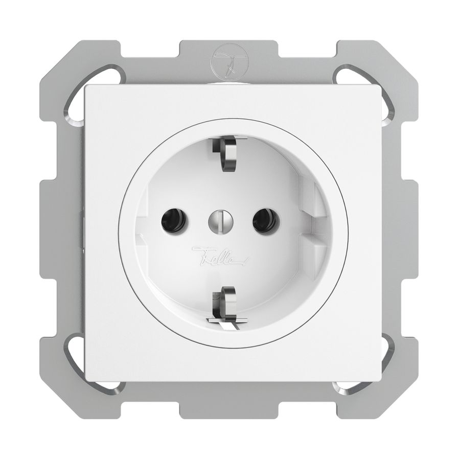 Prise SCHUKO ENC EDIZIOdue FM, 16A, 250VAC, L+N+PE blanc