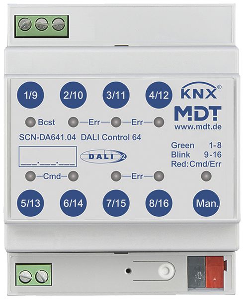 Gateway KNX/DALI AMD MDT SCN-DA641.04 1-can 64UM/canale 110…240VUC 4UM