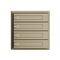 UP-Taster KNX 4-fach EDIZIOdue sand RGB mit LED mit Papiereinlage