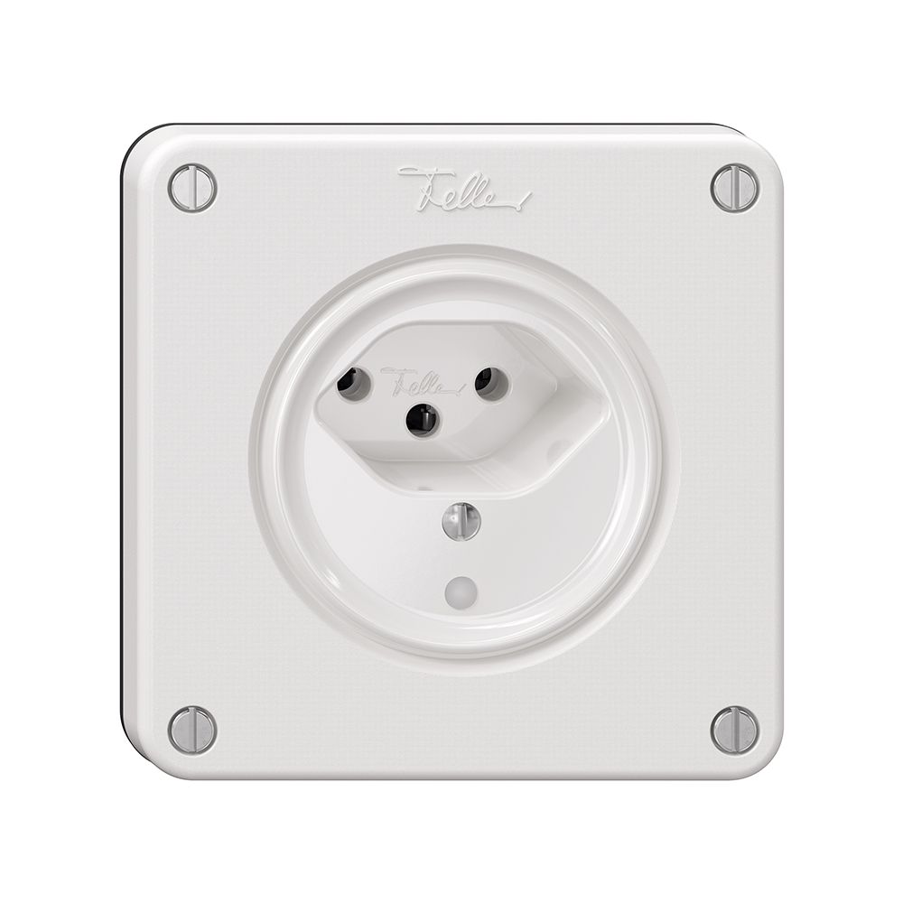 Prise NEVO, 1×T13, a.LED, blanc