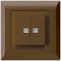 UP-Leuchtdruckschalter kallysto.line 1/3+3/1 mit 2 Linsen braun