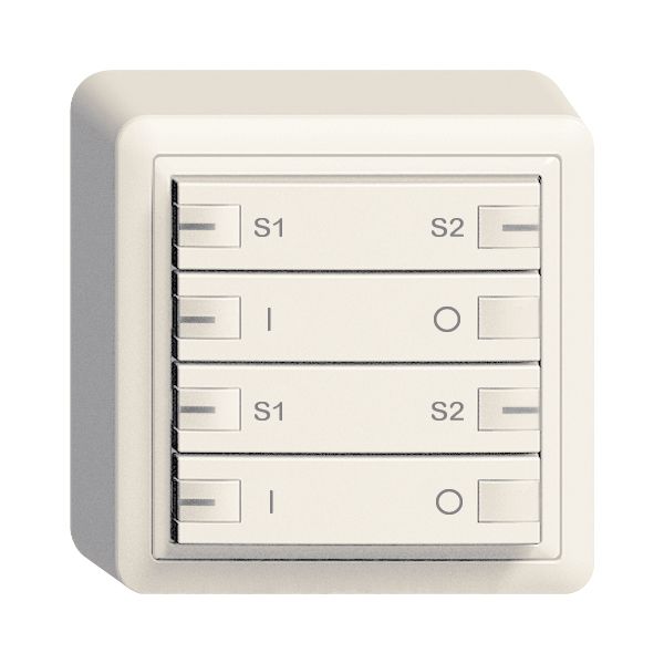 AP-Taster ZEP ON-OFF Szen 2K/4T mit LED EDIZIOdue weiss