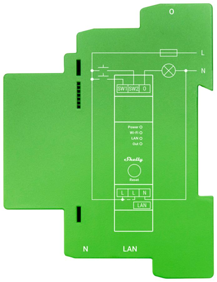 REG-RF-Dimmaktor Shelly Dimmer 1PM Bt/Wi-Fi 1×Ausg 110…240V 1TE