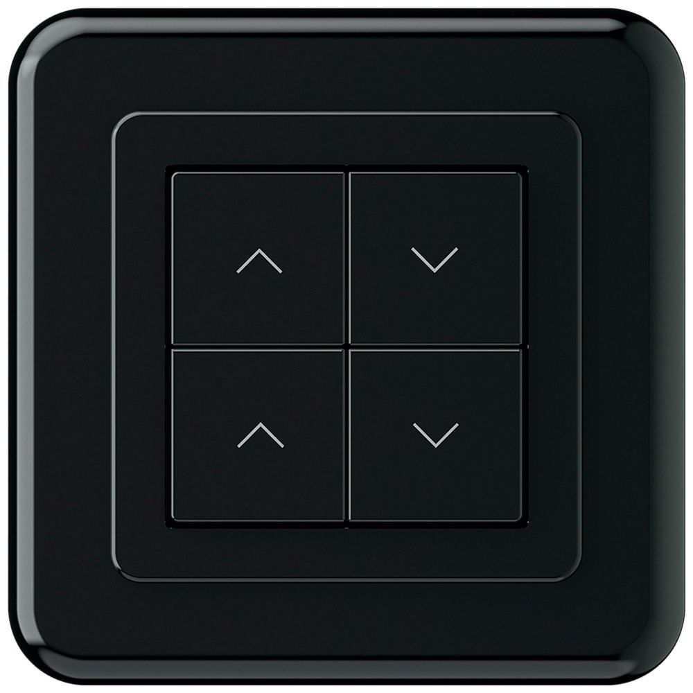 UP-KNX-Storentaster Hager BA basico C 4-fach 86×86mm schwarz