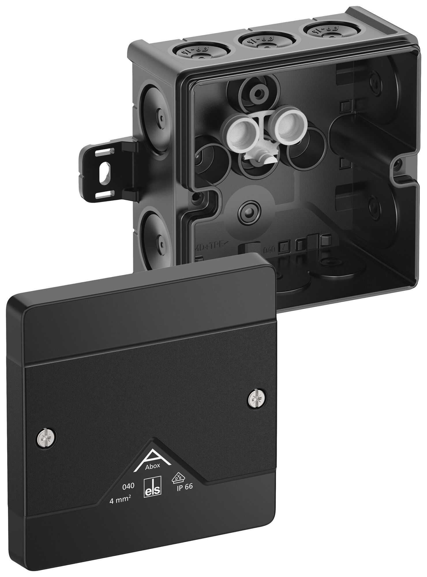 Boîte de dérivation AP Spelsberg Abox 040 AB-L/sw 102×102×57mm IP66 no