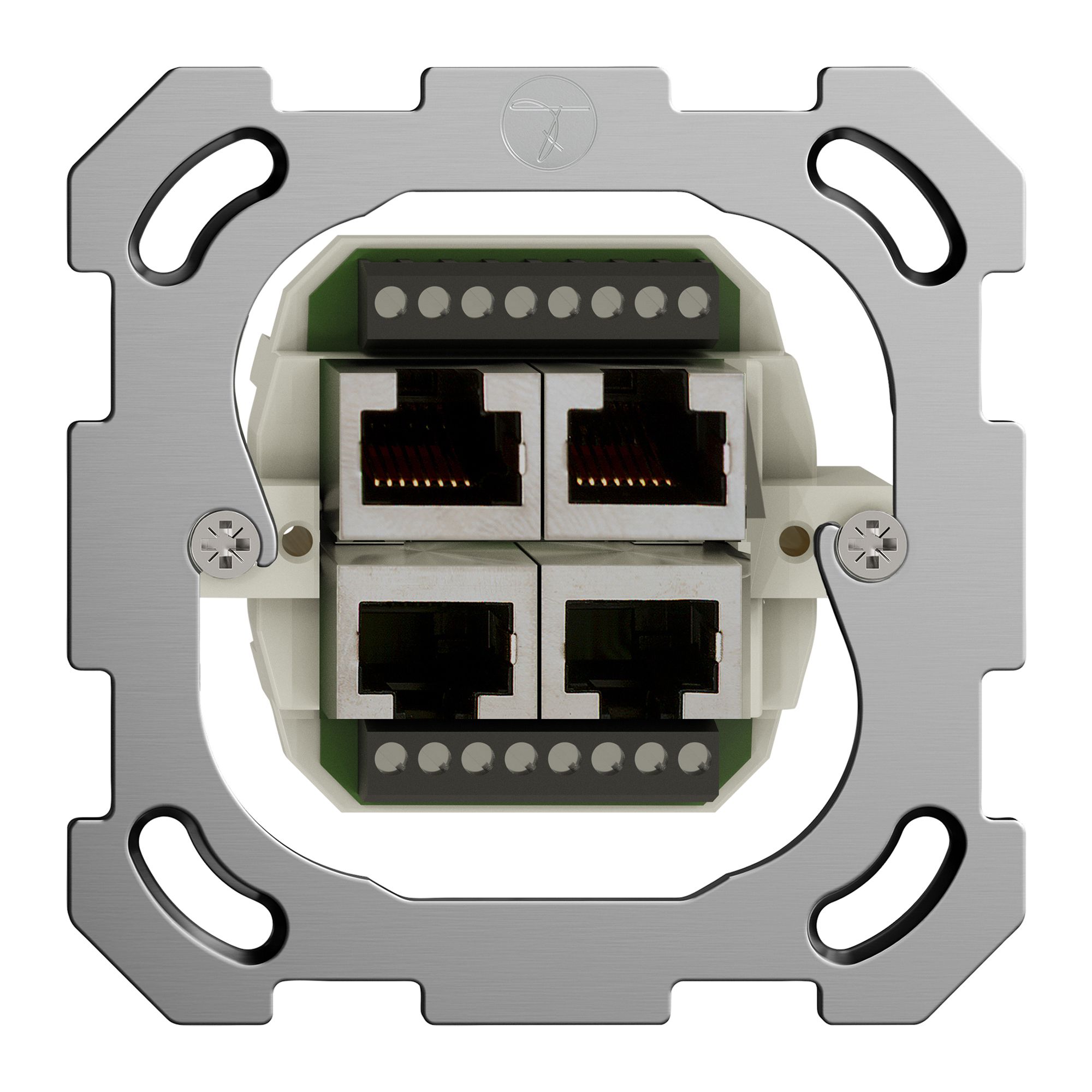 Einsatz zu Anschlussdose 4×RJ45/s 4P getr.FH ITplus