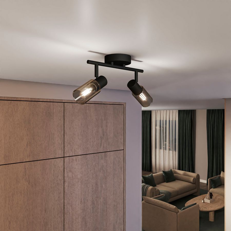 Spot Philips Palms E14 2×25W 274×162mm noir