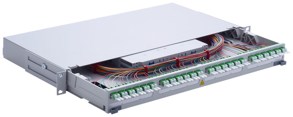 Rangierfeld LWL 19" UniRack2 1HE 12×LC-Duplex G.652.D