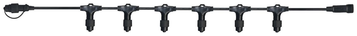 Verteilerkabel System LED Extra, 2m, schwarz, mit 12 Schraubabgängen