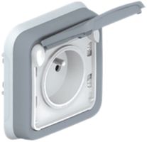 UP-Steckdose PLEXO FR LNPE grau 16A 250V IP55