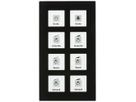 Poussoir KNX RF+ ENC MDT RF-GTT8S.01 8t/8a LED temp actionneur 2-can verre noir