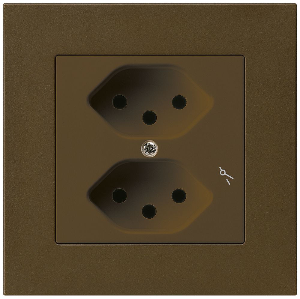 UP-Steckdose kallysto.pro 2×T13/1 braun