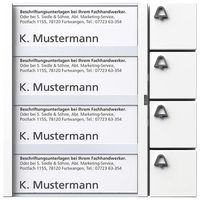 Module de touches Siedle, a.4 étiquettes, 4 touches d'appel a.symb.sonnerie, bc