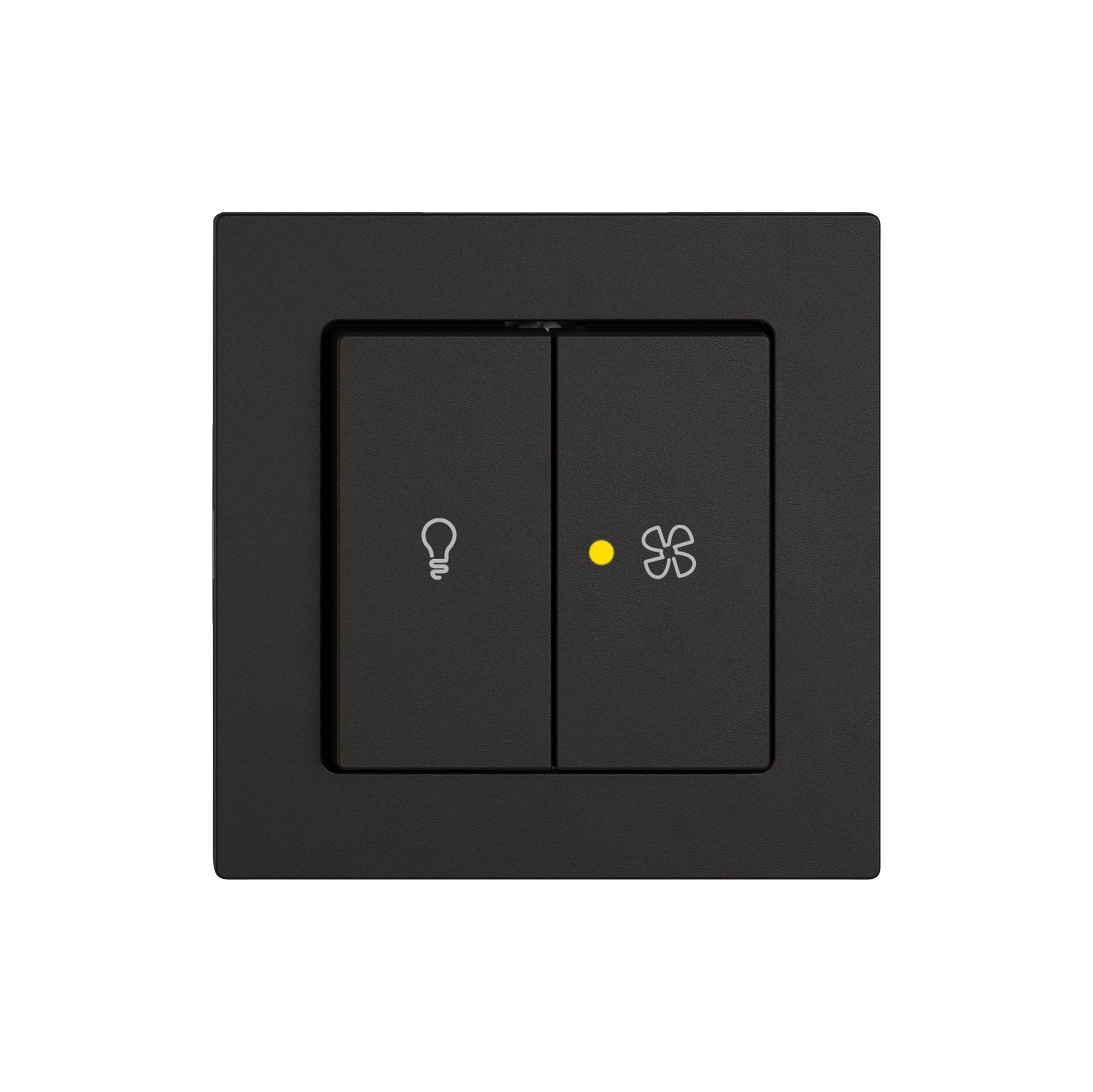 Interruttore a pulsante lum.EDIZIO.liv SNAPFIX® luce&venti 3/3/1L KS gi ne