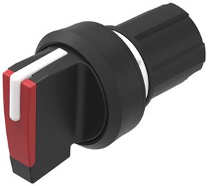 Interrupteur rotatif INC EAO45 fixe-0-fixe rouge, anneau noir