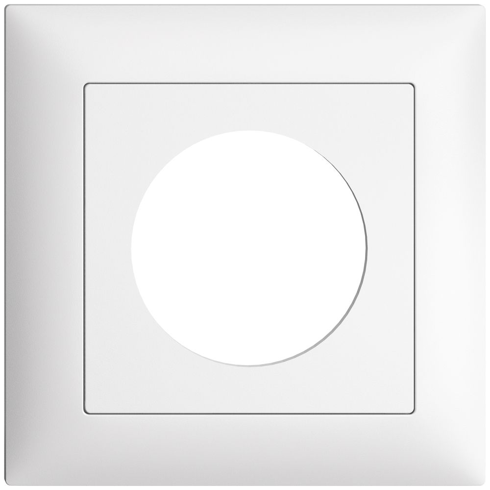 UP-Frontset EDIZIOdue weiss 88×88mm mit Bohrung 43mm