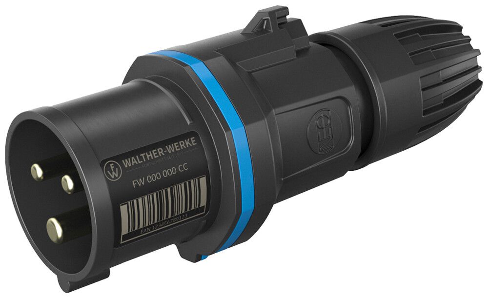 Stecker CEE NEO 3P 16A 200…250V 6h rot IP54 schraublose Klemme