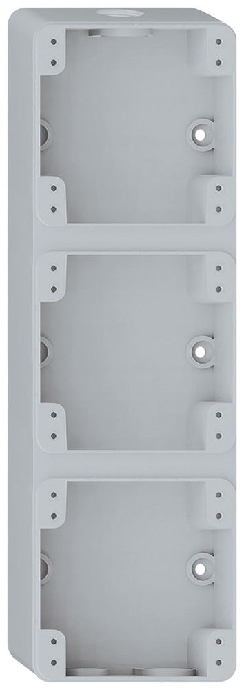 Scatola AP Hager robusto 3×1 276×86mm grigio