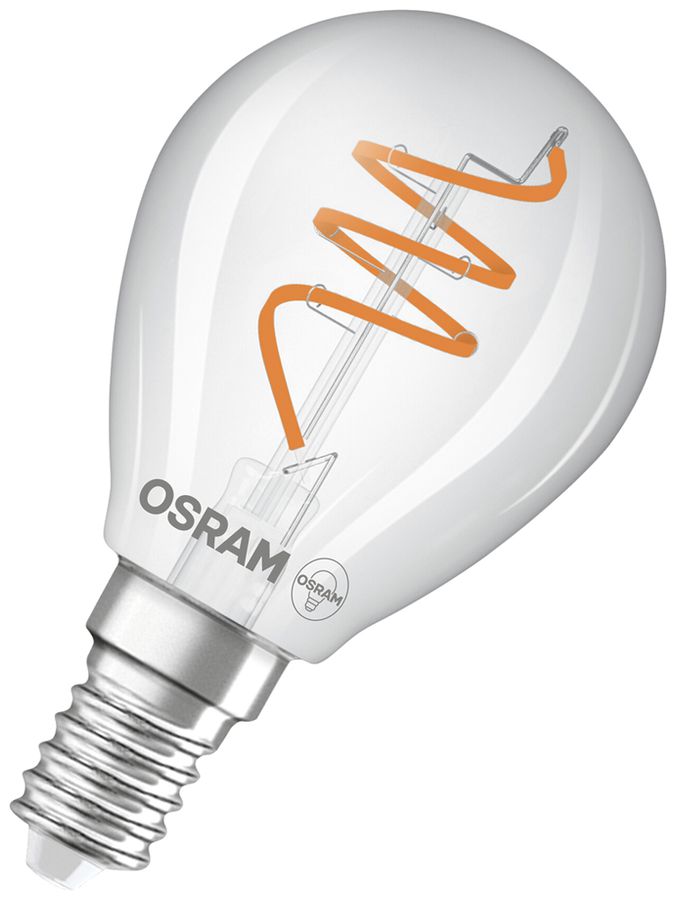 Lampada LED Osram Vintage 1906 E14 4.6W 470lm 2700K REG Ø45×80mm chiaro