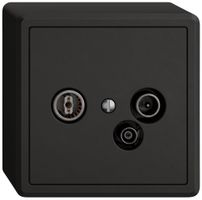 AP-Antennendose TV-R-Daten EDIZIO.liv SNAPFIX® 4dB sz