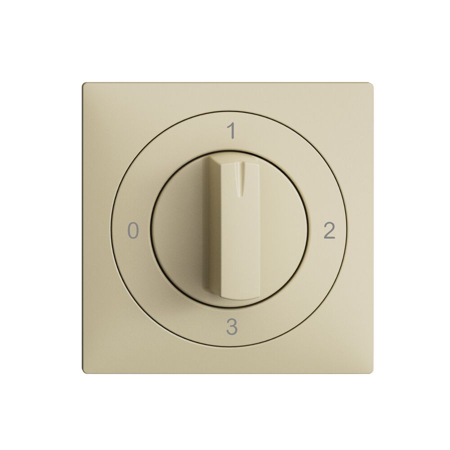 Frontset EDIZIOdue 0-1-2-3 vanille 60×60mm für Drehschalter
