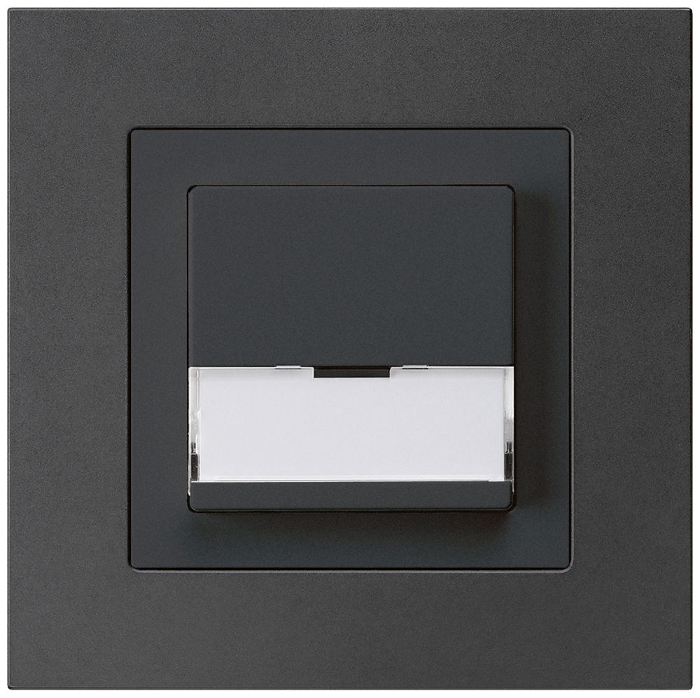 Poussoir de sonnerie ENC avec porte-étiquette A/1L kallysto.pro noir