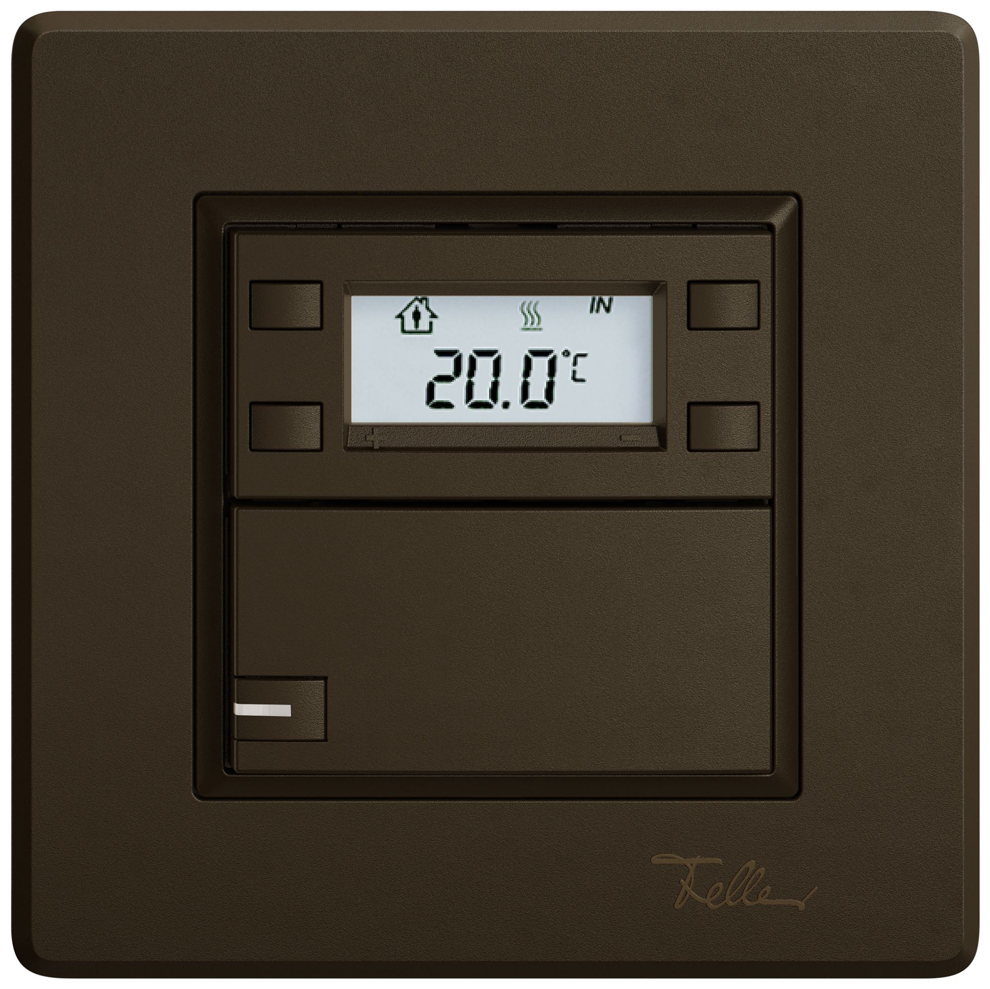 Poussoir RTH ENC EDIZIO.liv SNAPFIX® a.RGB-LED 1×touche comm.1T br