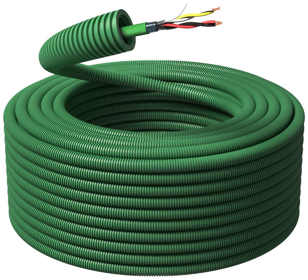 KRFWG-Rohr PM FLEX FLEXCAB LINE PP Ø20mm 4×1×0.8mm² mittel (Klasse 3 750 N) grün