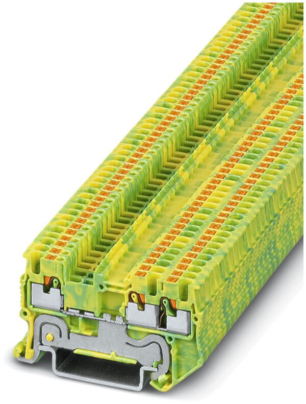 Borne de passage Push-In TWIN 0.14…1.5mm² vert/jaune