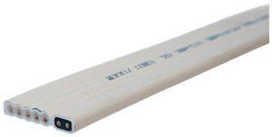 Flachkabel Woertz Combi 5×2.5+2×1.5mm² halogenfrei weiss Cca