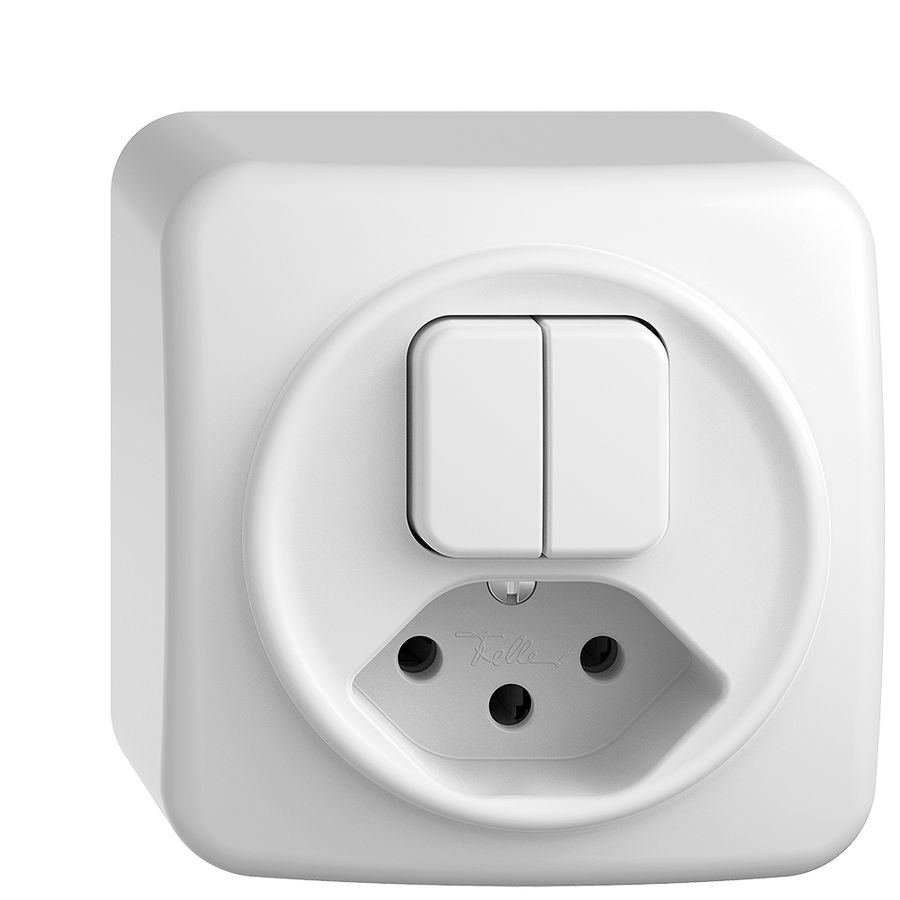 Combinazione AP A-R+3/1P+T13 STANDARDdue bianco