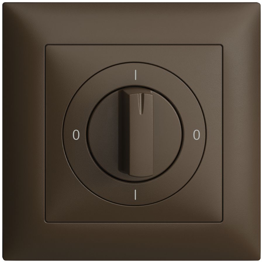 Kit frontale EDIZIOdue 0-1-0-1 88×88mm coffee per interruttore rotativo