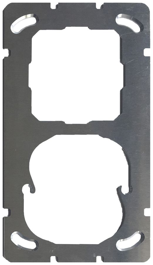 Plaque de montage MDT ZMTR-CH2A 2×1 pour programme design 55/fixation 2 trous
