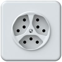 UP-Steckdose origin 3×Typ 13 10A 230V 92×92mm weiss
