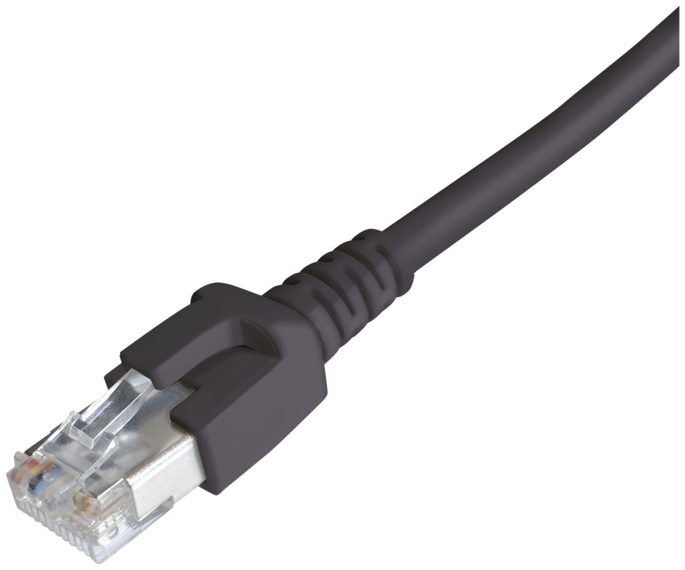 Câble patch RJ45 Dätwyler 7702 4P, cat.6A (IEC) S/FTP LSZH, noir, 3m
