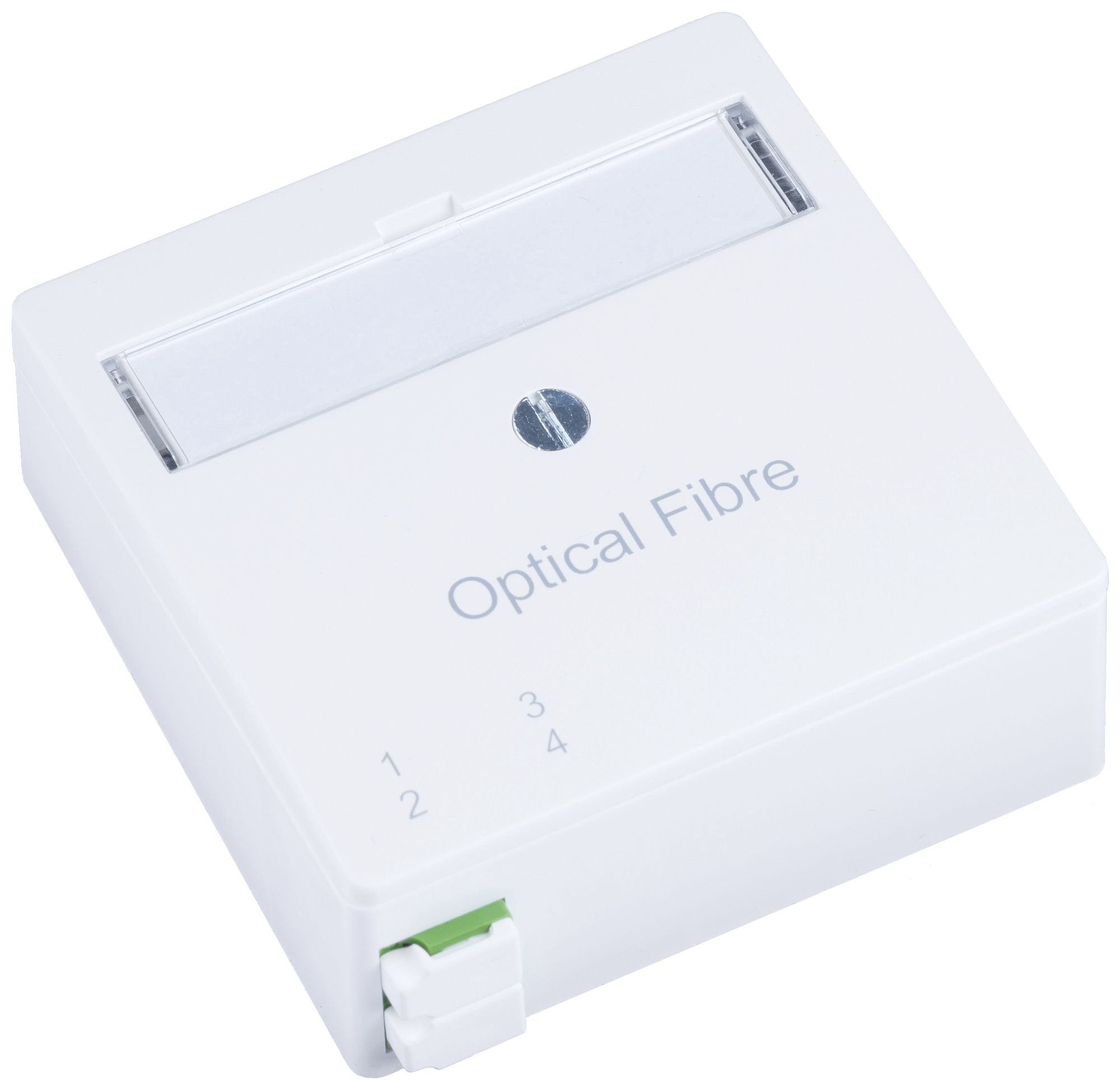 UP-LWL-Anschlussdose R&M, 1×LC/d APC SM, 60×60mm, weiss