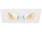 EB-LED-Spot SLV NEW TRIA 14W 640lm 930 38° DIM 170×90mm weiss 2×Spot