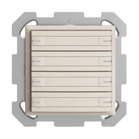 UP-KNX-Taster RGB EDUE, 250mW, m.RGB-LED, m.Papier., 8×Taste, 1×Tastenb., crema