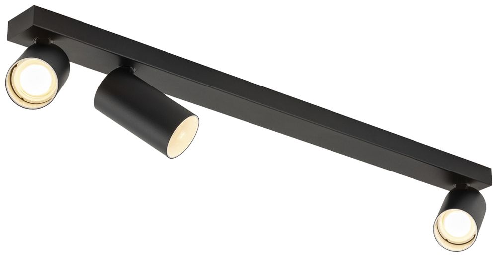 Deckenleuchte SLV KAMI GU10 3×0…10W 700×125mm schwarz/weiss