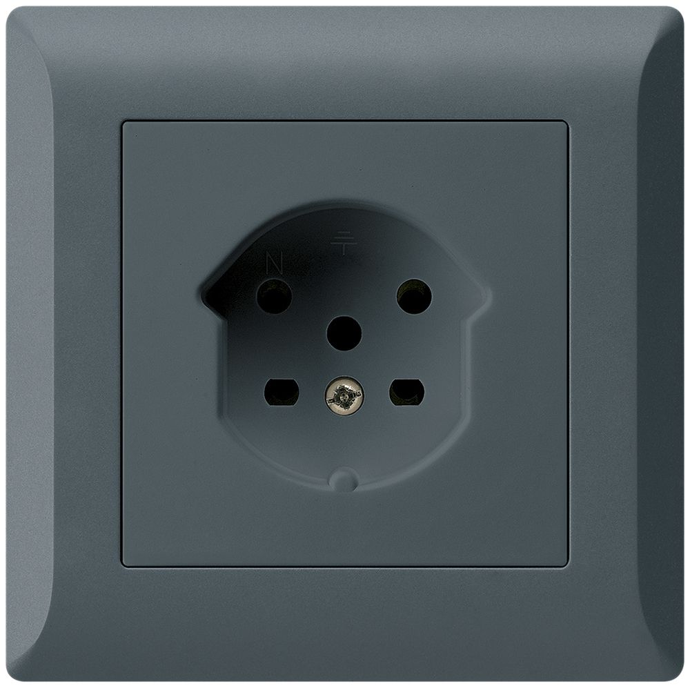 UP-Steckdose HA kallysto.line Typ 15 mit Steckklemmen anthrazit