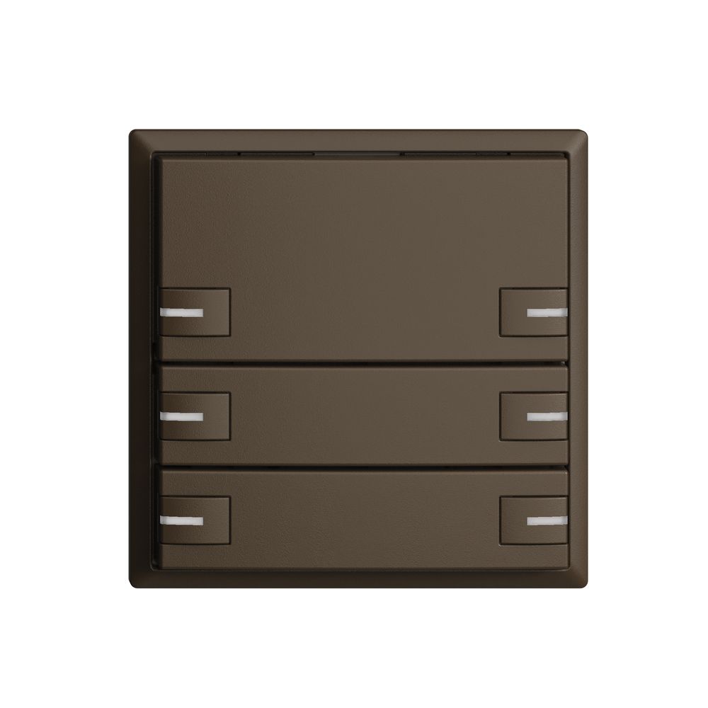 KNX-Taster RGB EDUE, 250mW, m.RGB-LED, 6×Taste, 1×Tastenb., cof