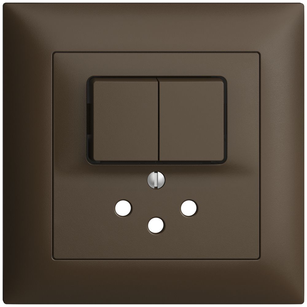 UP-Frontset EDIZIOdue coffee 88×88mm T12 mit Shutter