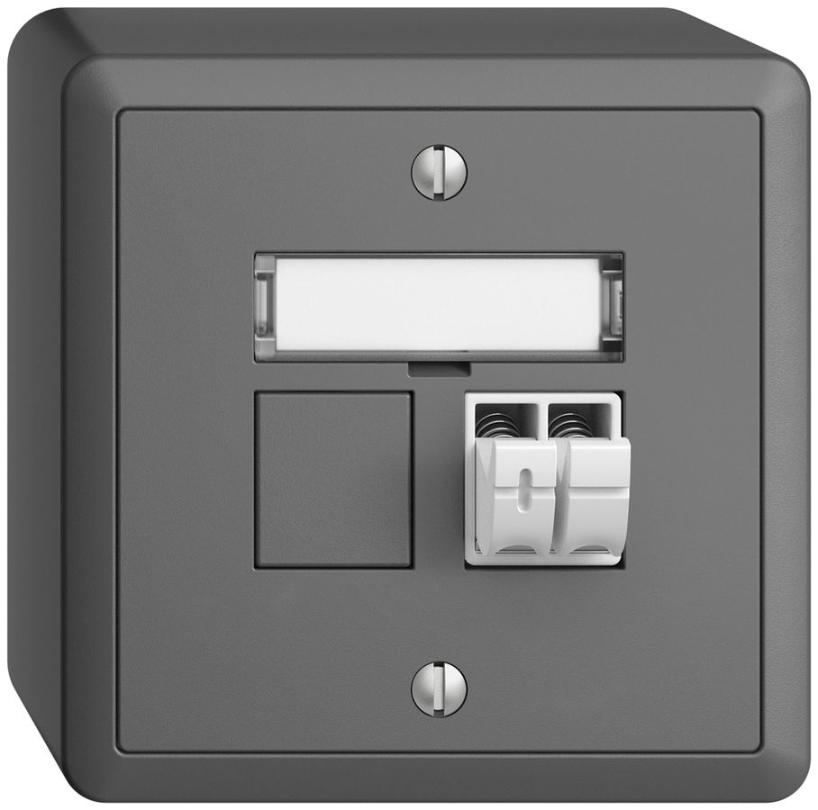 AP-Audiodose Push Type EDIZIOdue FX, 1×, Beschriftungsset, dunkelgrau