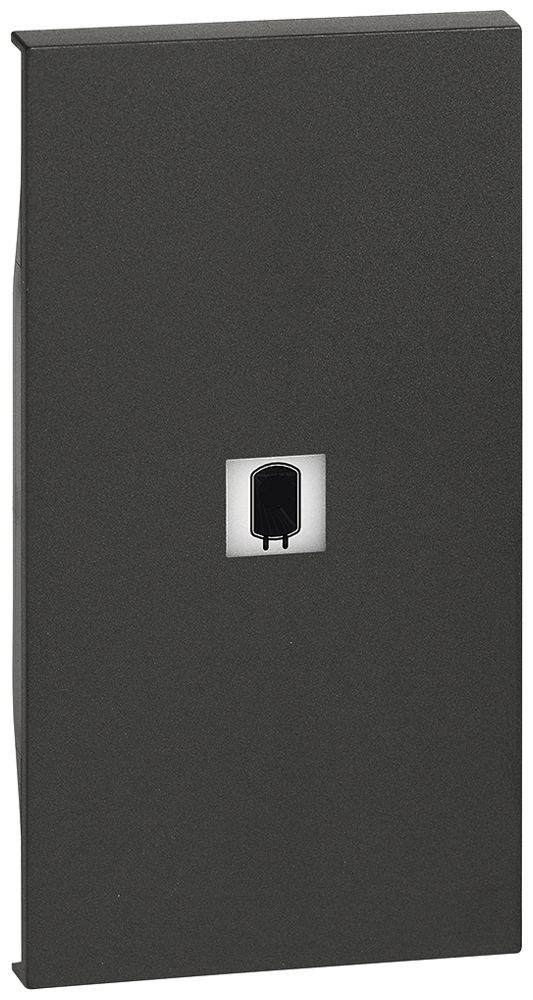 Cache de touche Living Now 2 modules illuminable avec symbole boiler noir