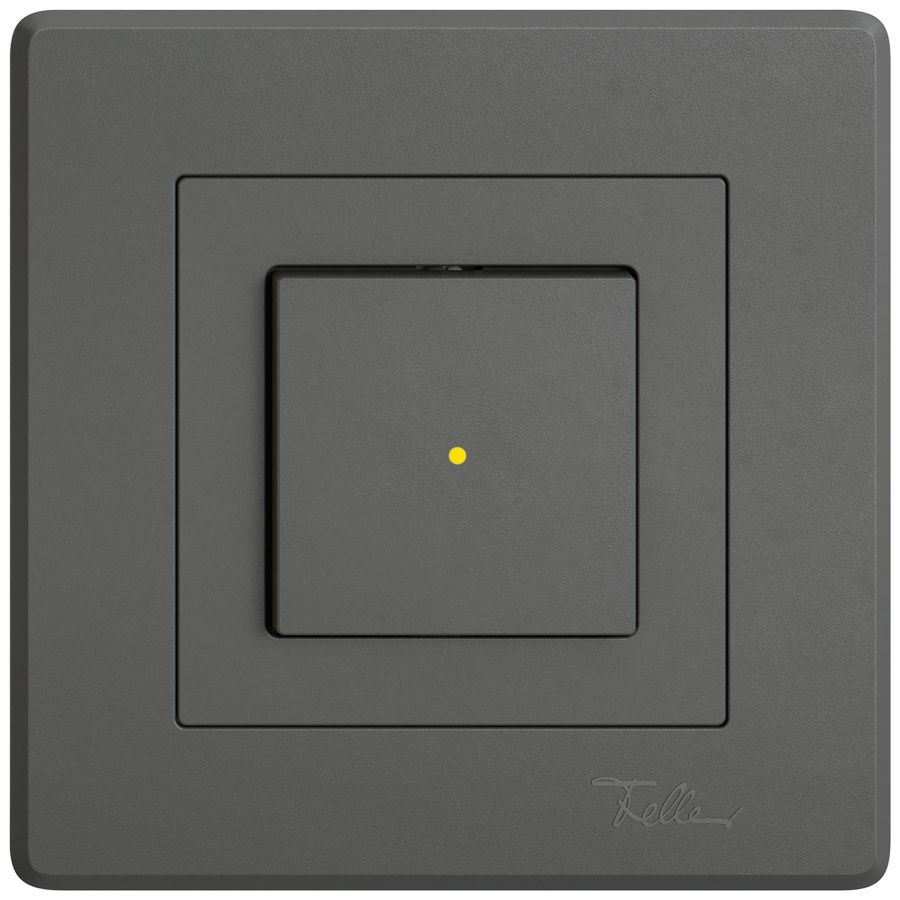 Interruttore a pulsante lumin.INC EDIZIO.liv SNAPFIX® 3/1L lent.front.LS gi grs