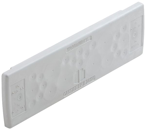 Plaque passe-câbles WM CABTITE EP B 24/26 142×44×12mm TPE gris