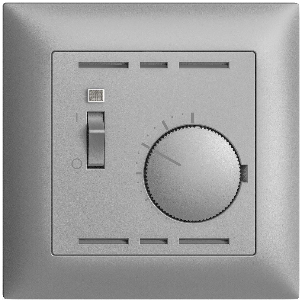 UP-Raumthermostat EDIZIOdue silver mit Schalter