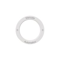 Kennscheibe NEVO, f.Drehschalter, 0-Manuale-0-Automatico, weiss