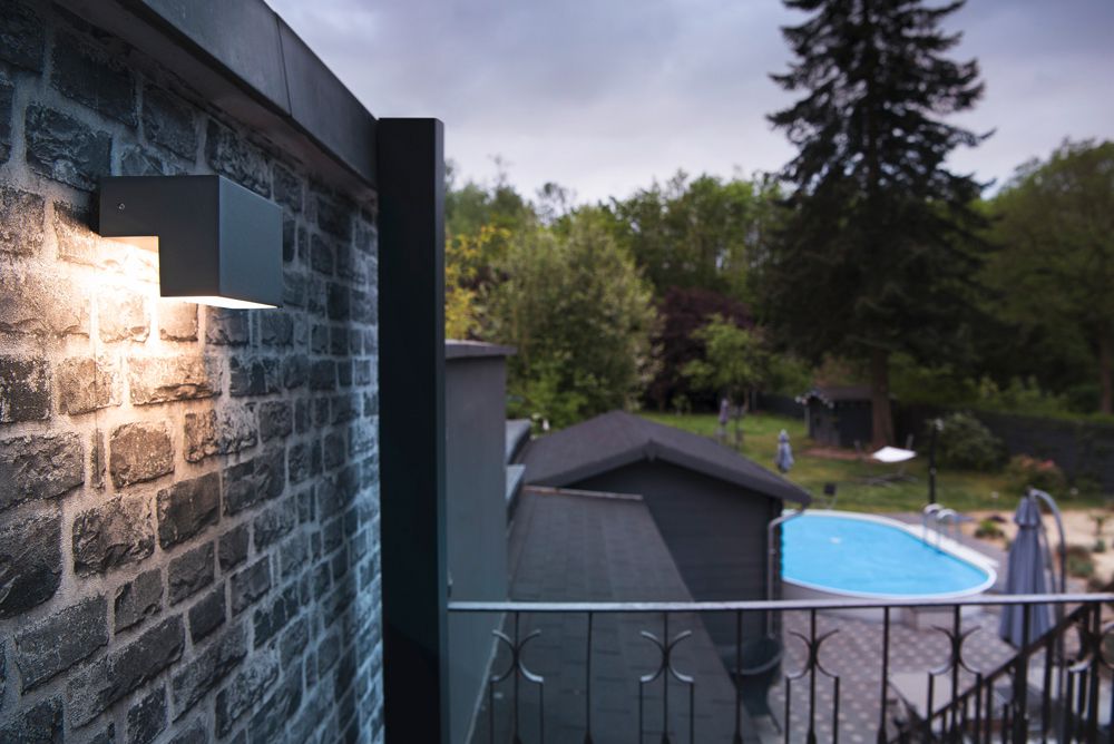 LED-Wandleuchte SLV L-LINE WL 7W 570lm 3000/4000K IP65 anthrazit